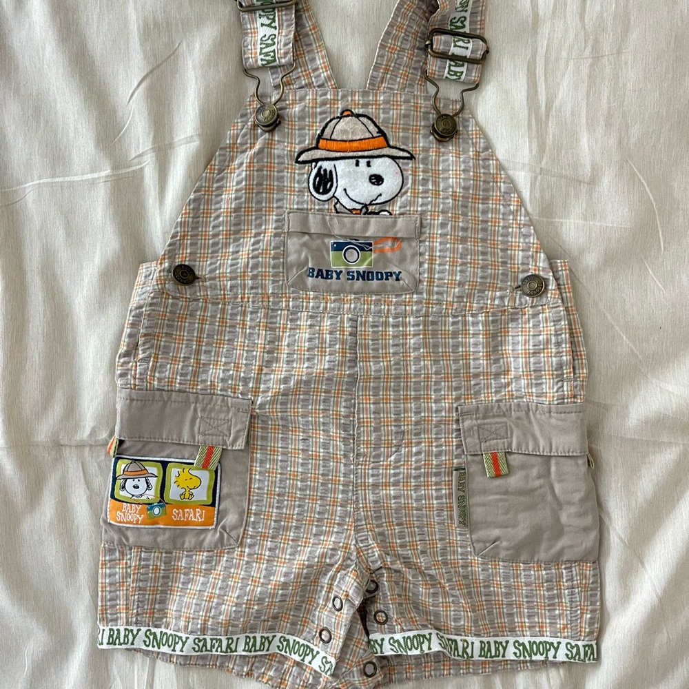 Vintage Snoopy Safari Overalls